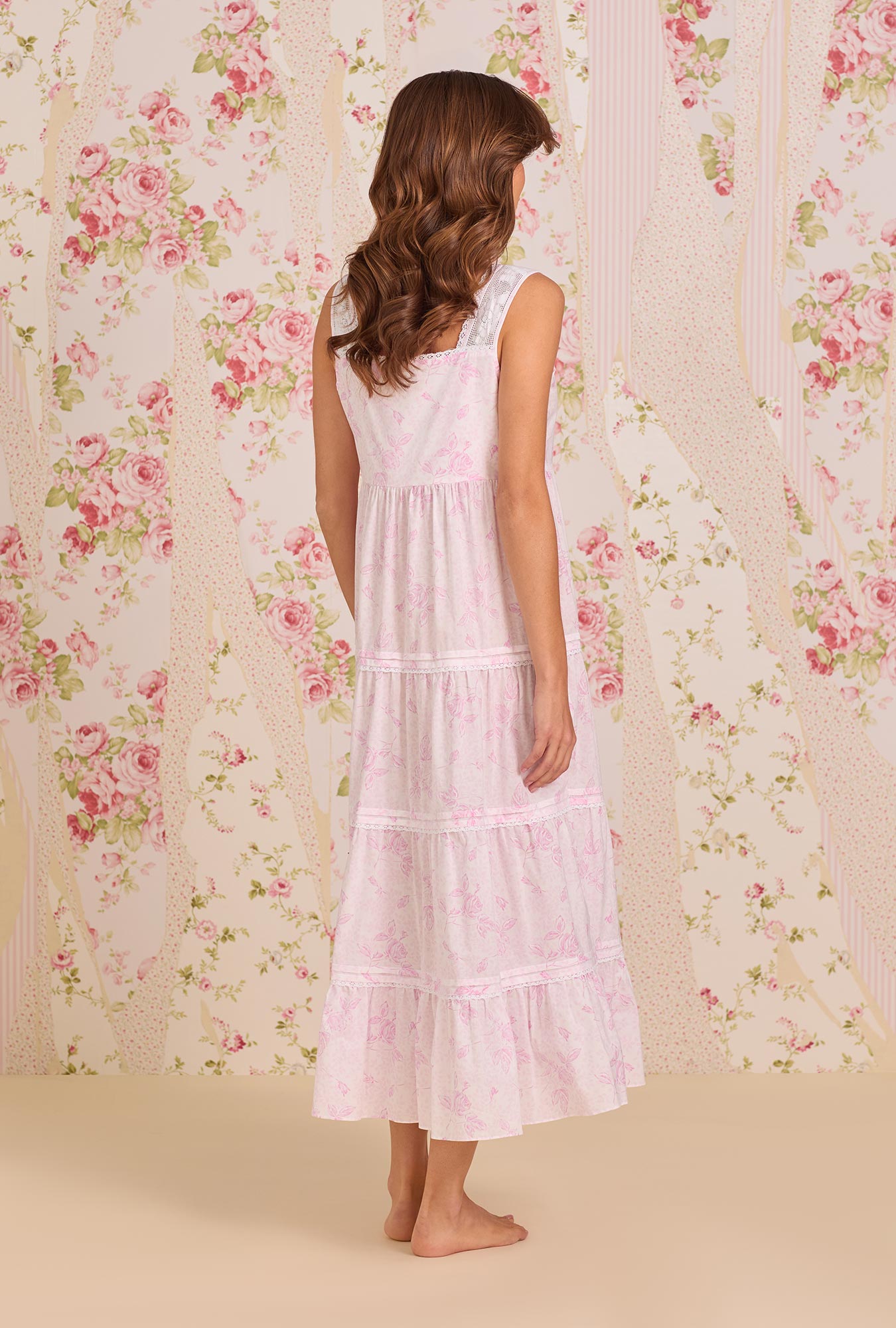 Eileen West The "Monica" Blush Rose Cotton Lawn Ballet Nightgown