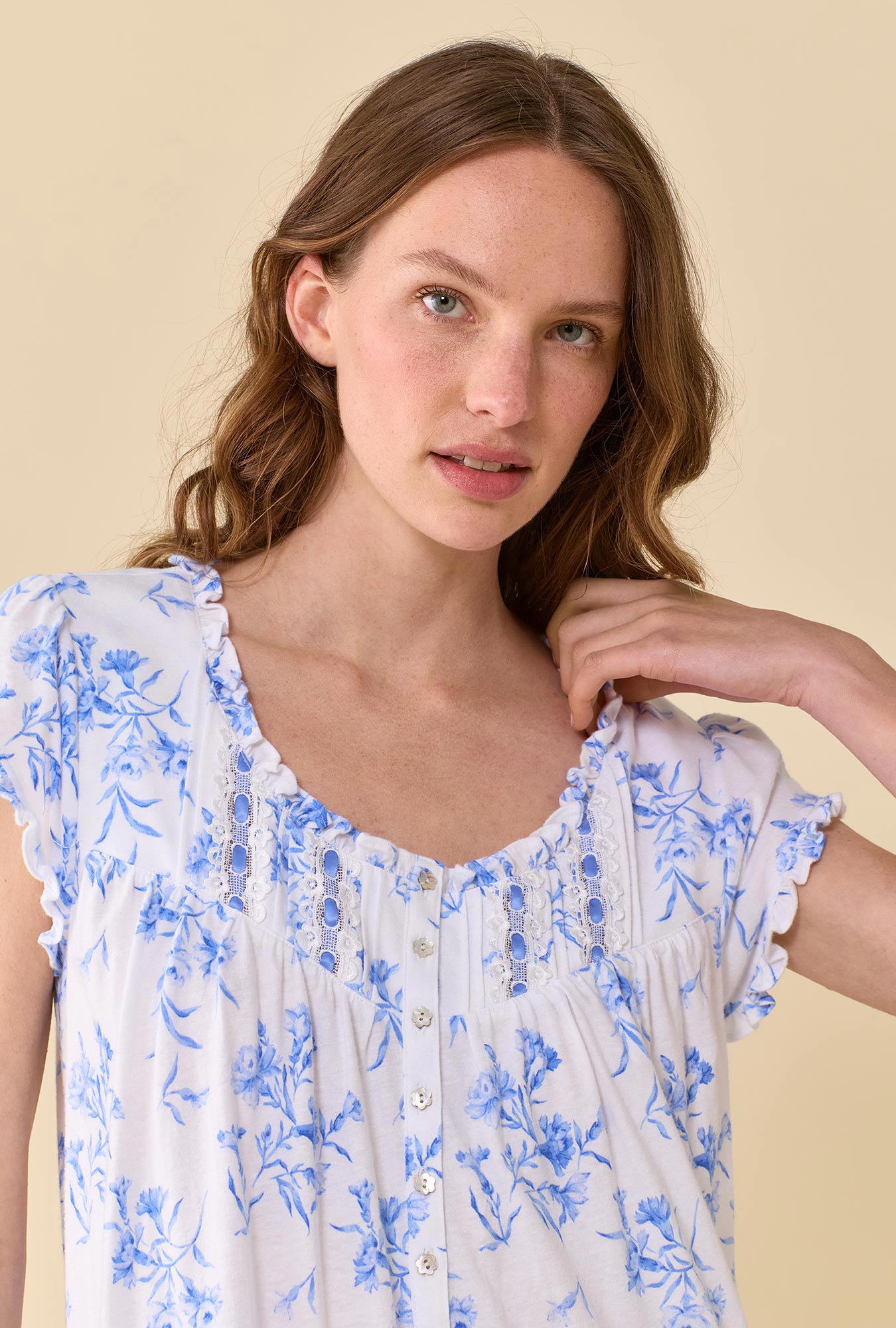 Eileen West Blue Carnations Chemise