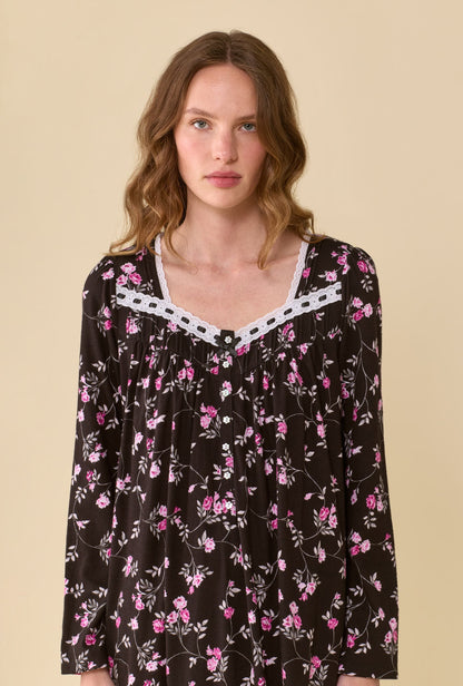 Eileen West Vintage Vine Long Sleeve Nightgown