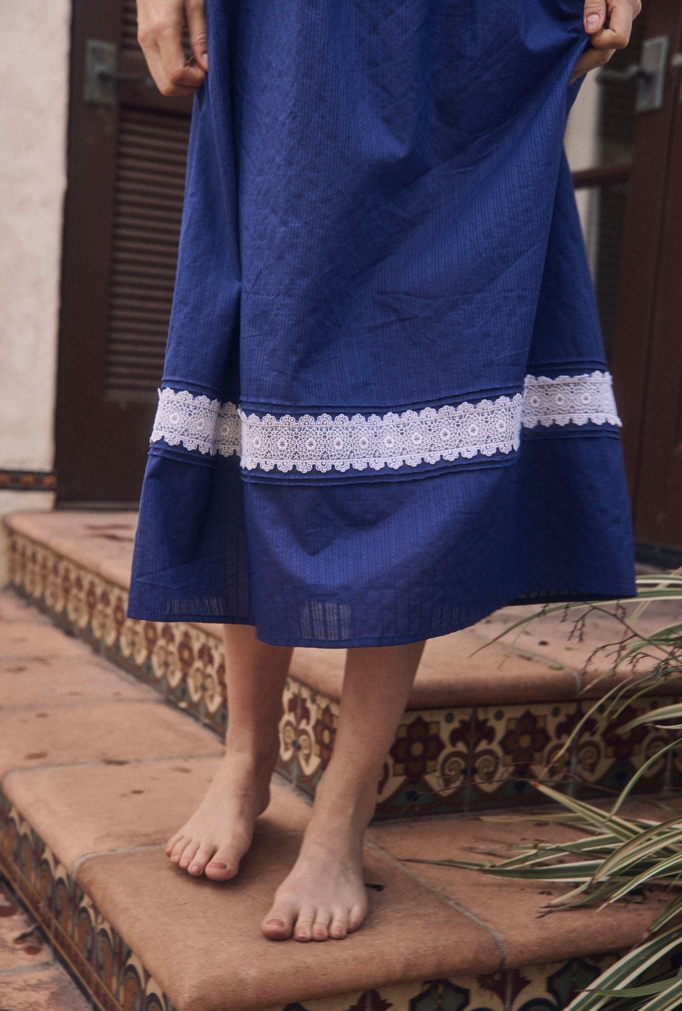 Eileen West The Madison Cotton Dobby Stripe Nightgown