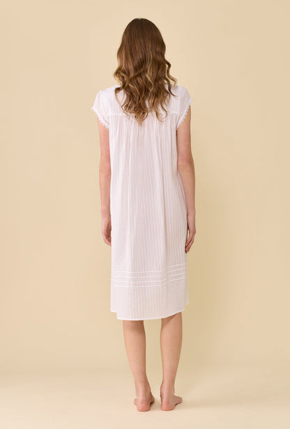 Eileen West The Alice Cotton Dobby Stripe Nightgown