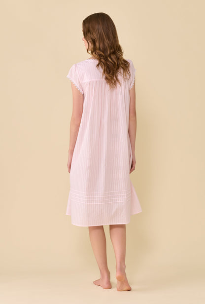 Eileen West The Alice Cotton Dobby Stripe Nightgown