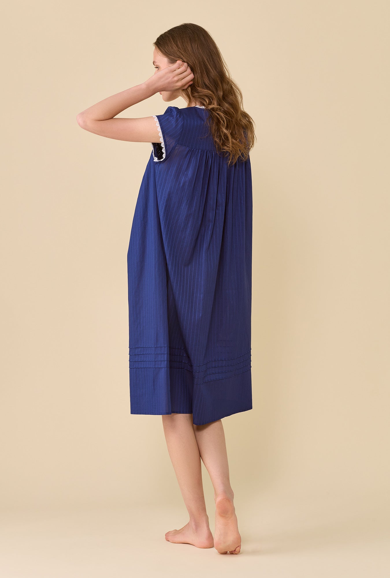 Eileen West The Alice Cotton Dobby Stripe Nightgown