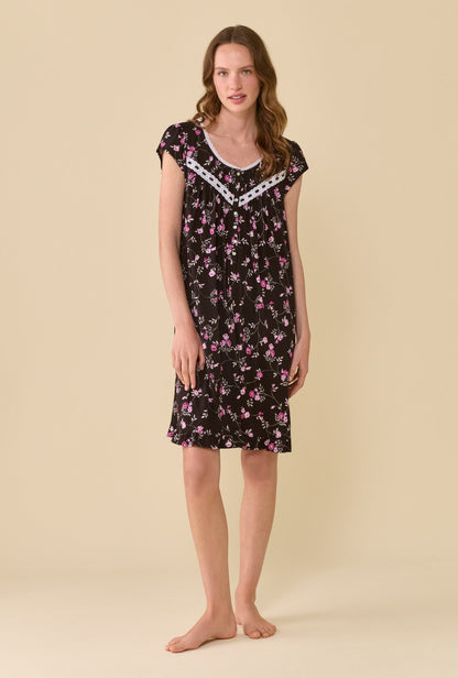 Eileen West Vintage Vine Cap Sleeve Chemise