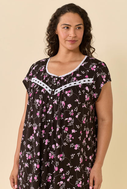 Eileen West Vintage Vine Cap Sleeve Chemise