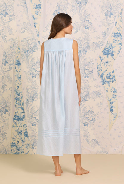 Eileen West The Eileen Cotton Dobby Stripe Nightgown