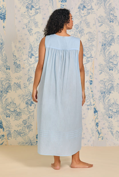 Eileen West The Eileen Cotton Dobby Stripe Nightgown