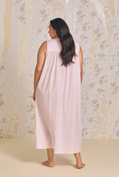 Eileen West The Eileen Cotton Dobby Stripe Nightgown