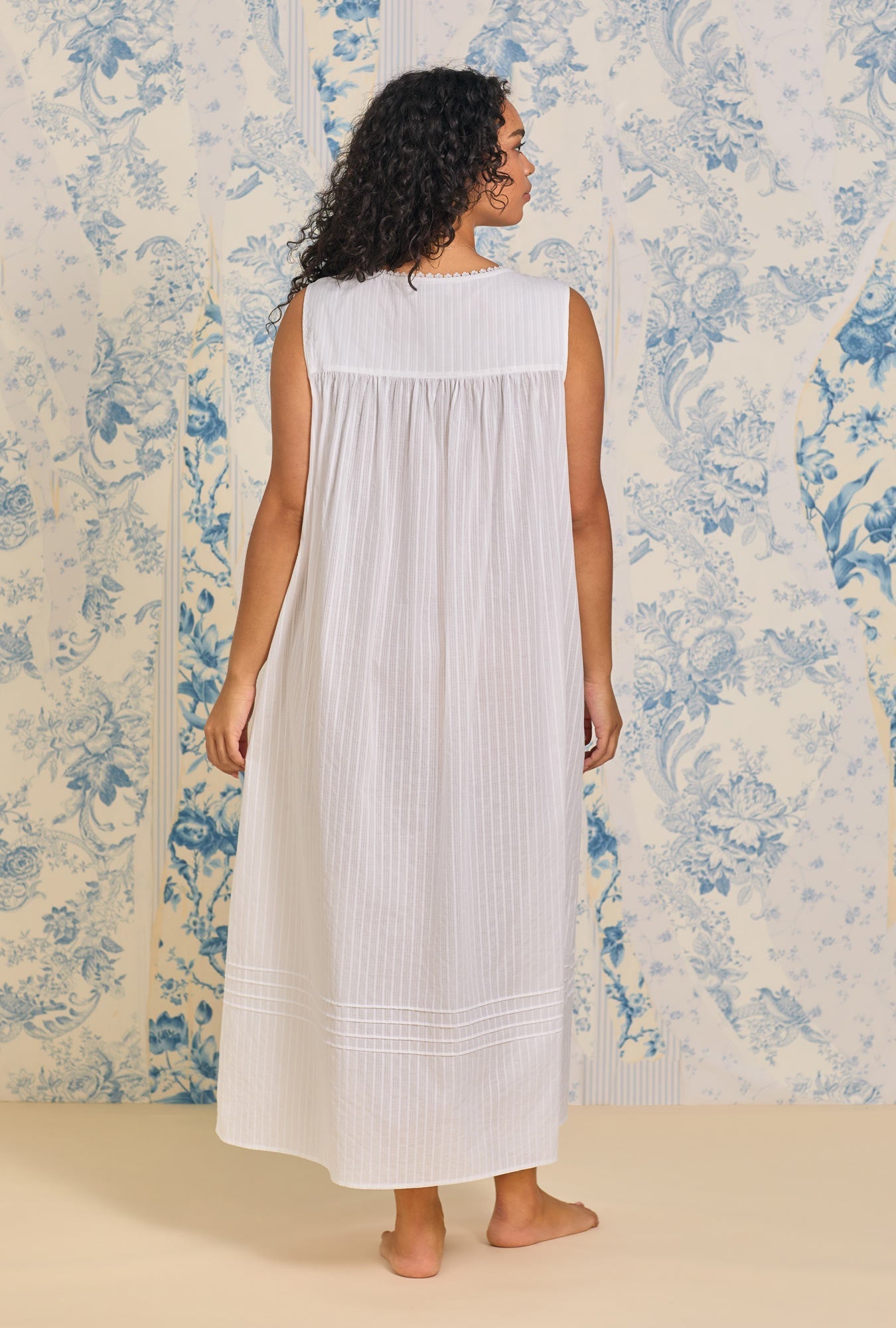 Eileen West The Eileen Cotton Dobby Stripe Nightgown