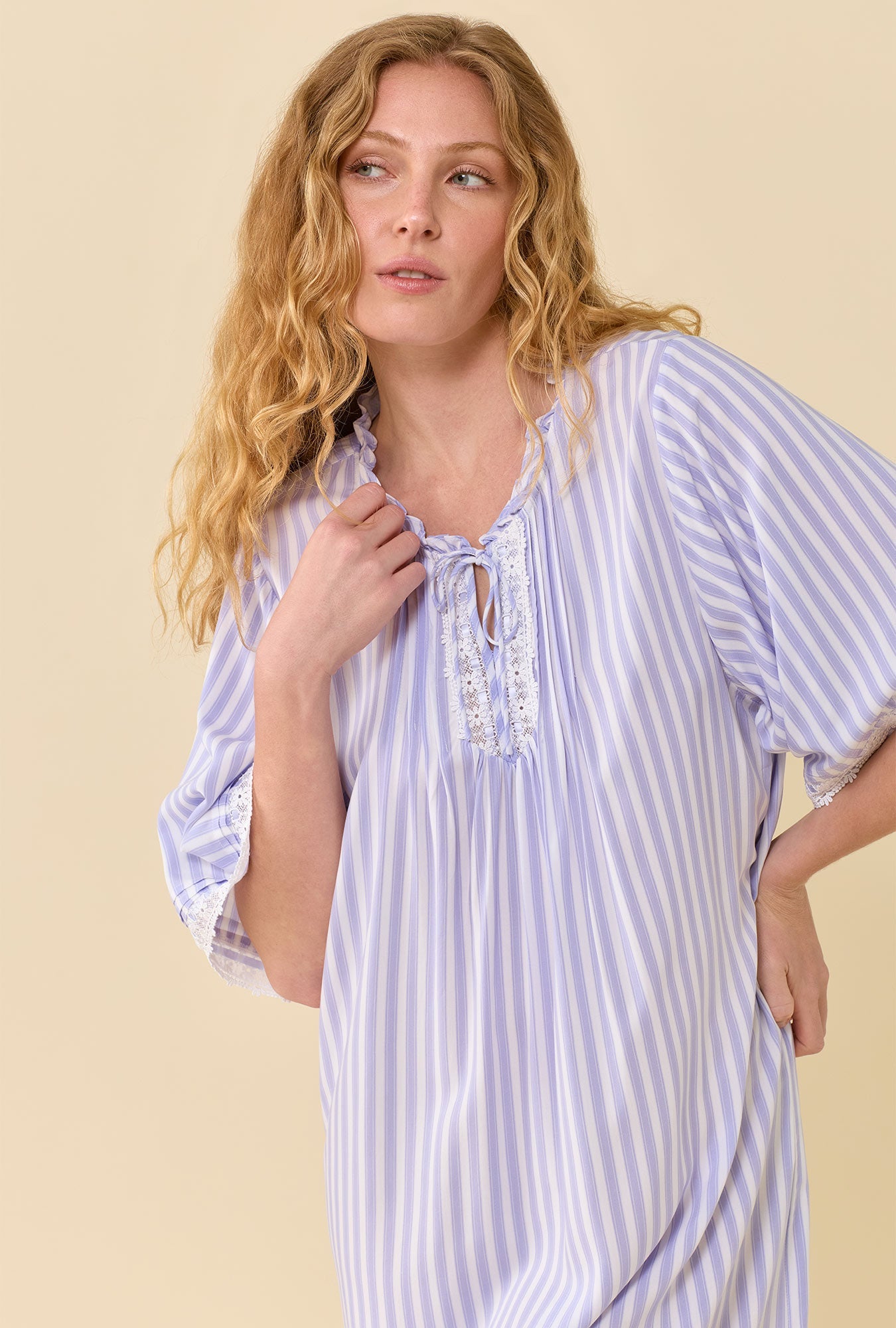 Eileen West Provence Stripe Caftan