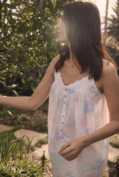 Eileen West Hydrangea Blossom Cotton Lawn Capri Pajama