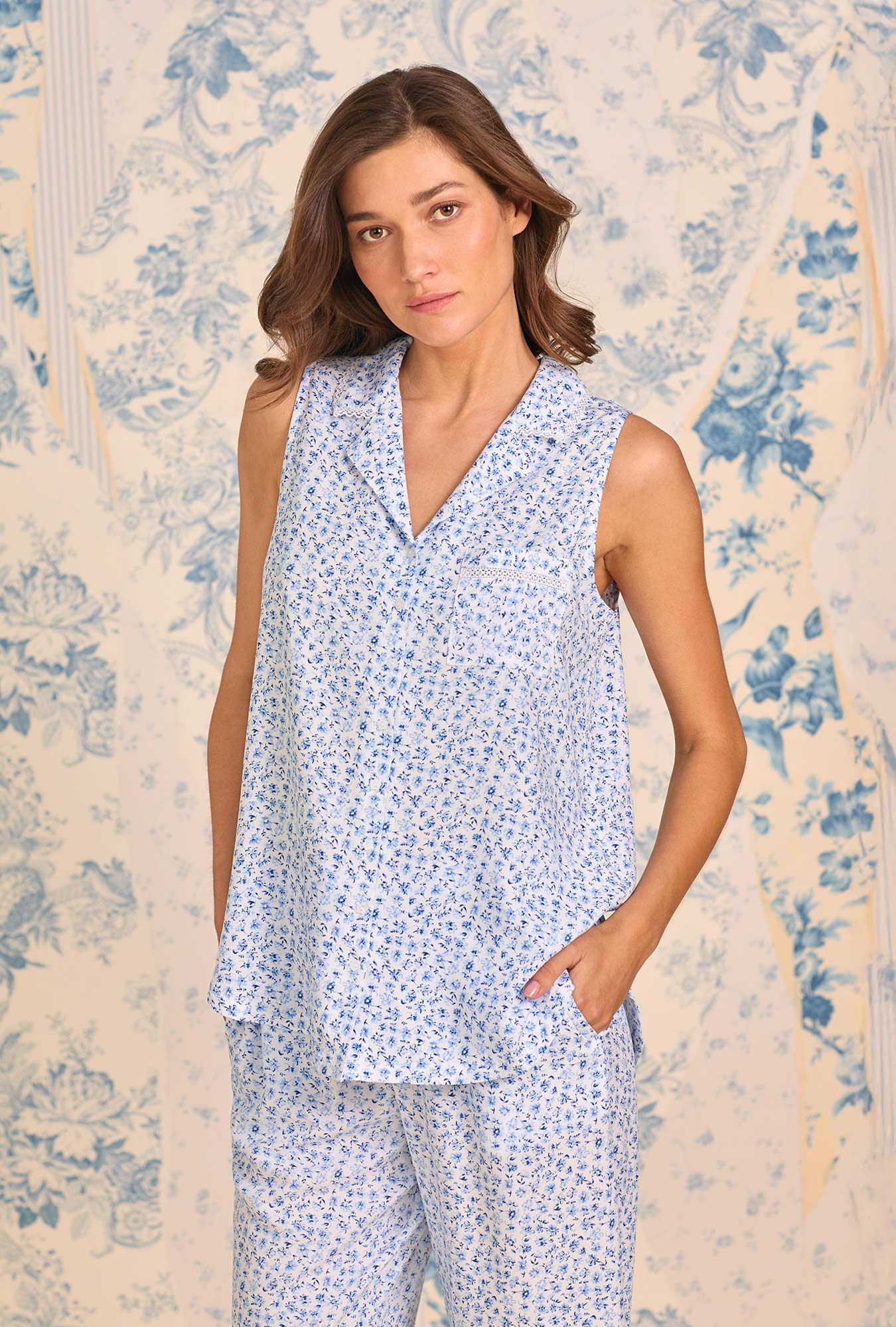 Eileen West Fresh Daisy Ecovero™ Rayon Capri Pajama
