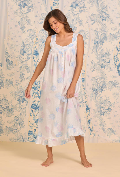 Eileen West The "Eileen" Hydrangea Blossom Cotton Lawn Ballet Nightgown