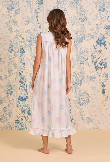 Eileen West The "Eileen" Hydrangea Blossom Cotton Lawn Ballet Nightgown