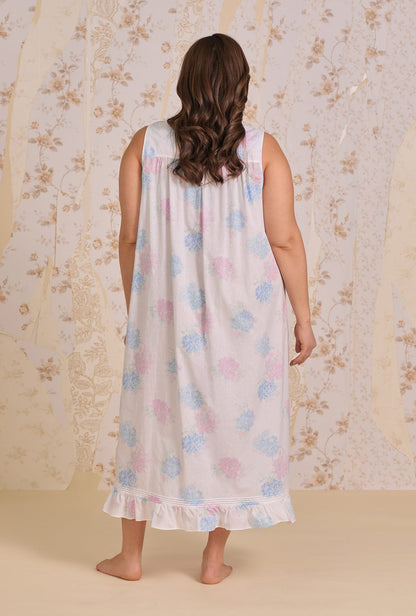 Eileen West The "Eileen" Hydrangea Blossom Cotton Lawn Ballet Nightgown