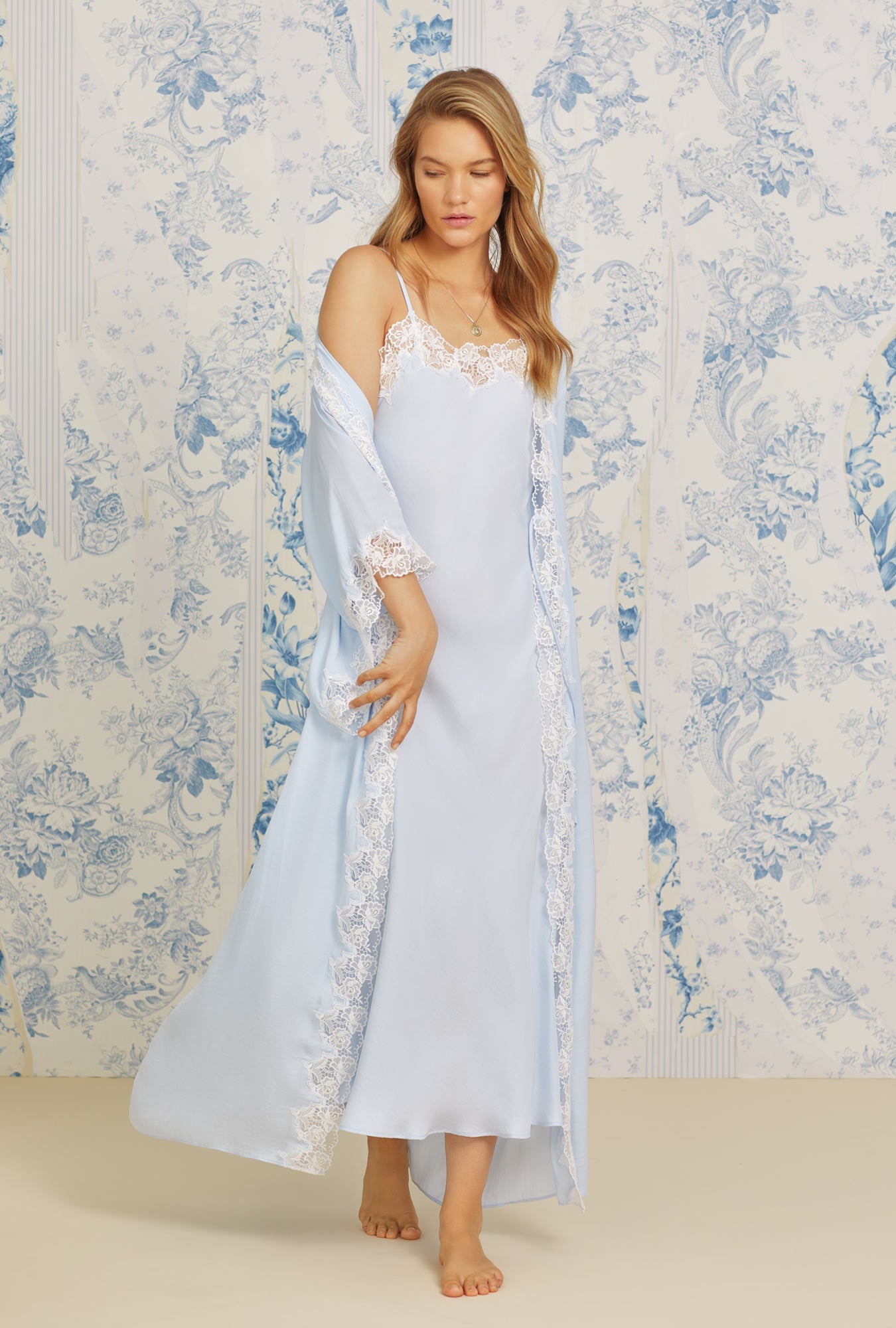 Eileen West Santorini Satin Wrap Robe
