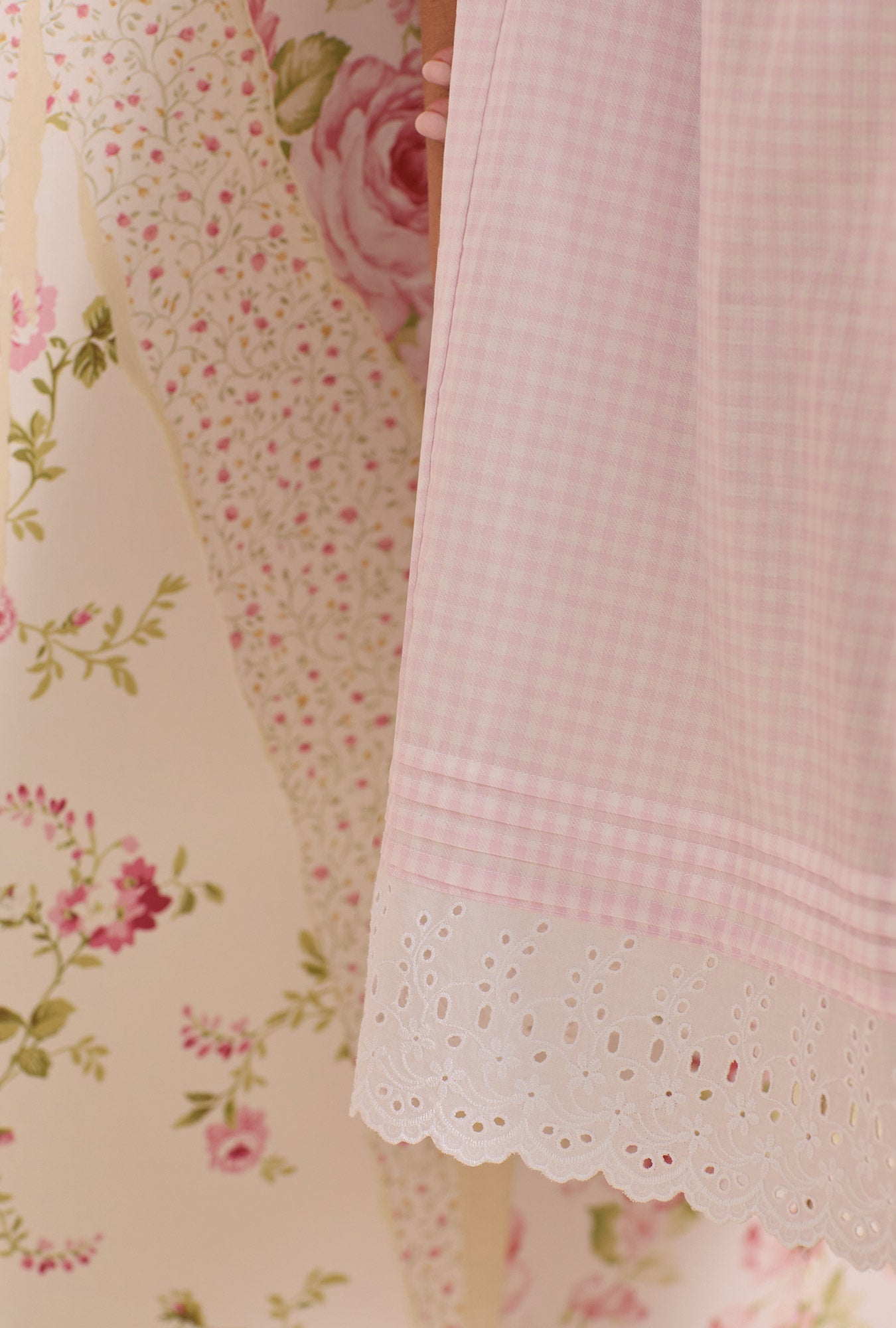 Eileen West Pink Gingham Cotton Lawn Chemise