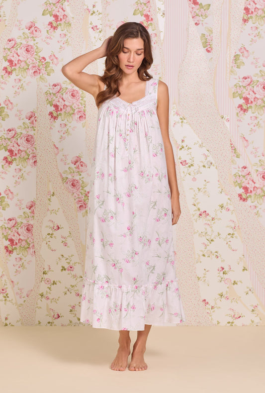 Eileen West The "Eileen" Vintage Bouquet Cotton Lawn Ballet Nightgown