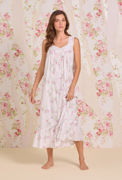 Eileen West The "Eileen" Vintage Bouquet Cotton Lawn Ballet Nightgown