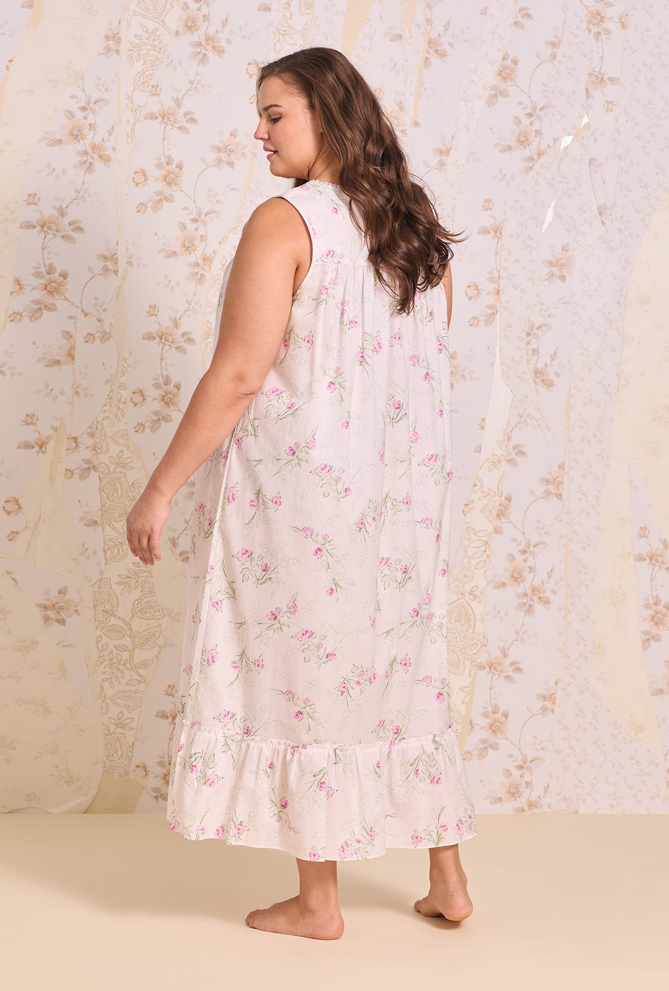 Eileen West The "Eileen" Vintage Bouquet Cotton Lawn Ballet Nightgown