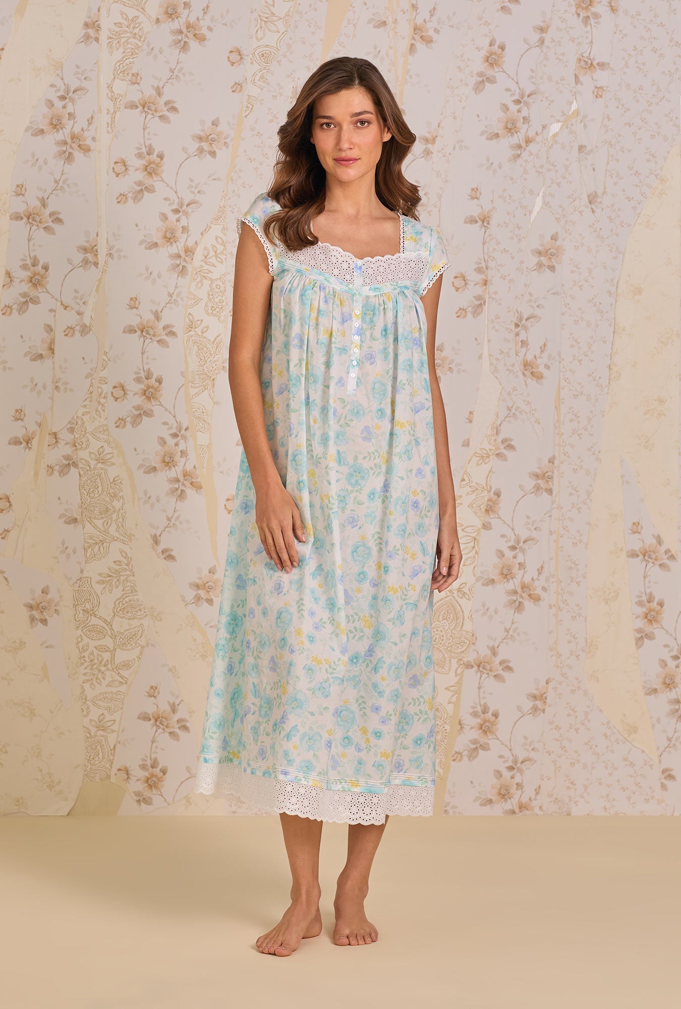 Eileen West Springwater Floral Nightgown