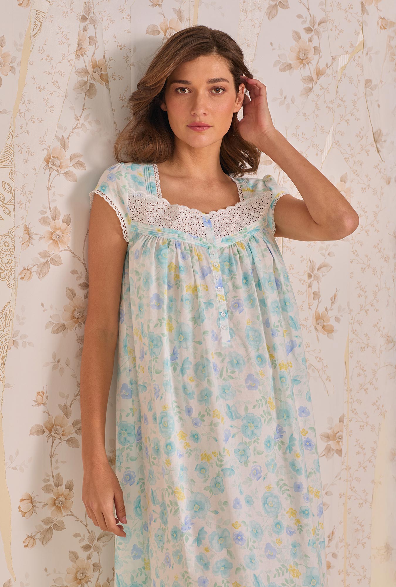 Eileen West Springwater Floral Nightgown