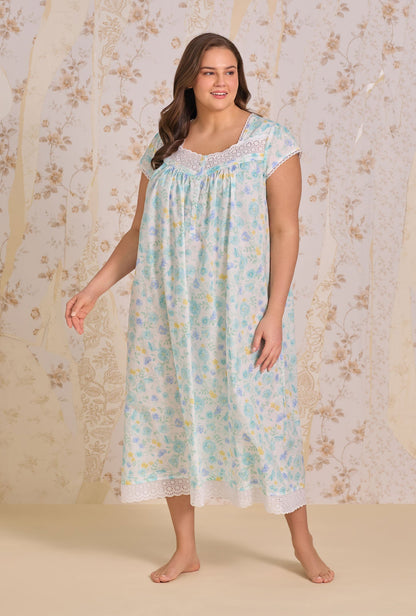 Eileen West Springwater Floral Nightgown