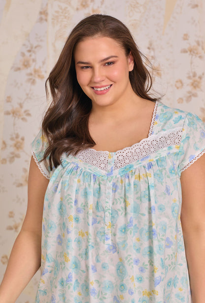 Eileen West Springwater Floral Nightgown