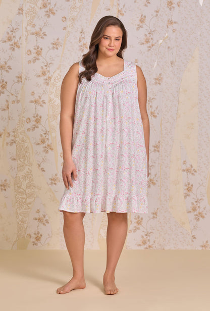 Eileen West Strawberry Field Cotton Knit Chemise