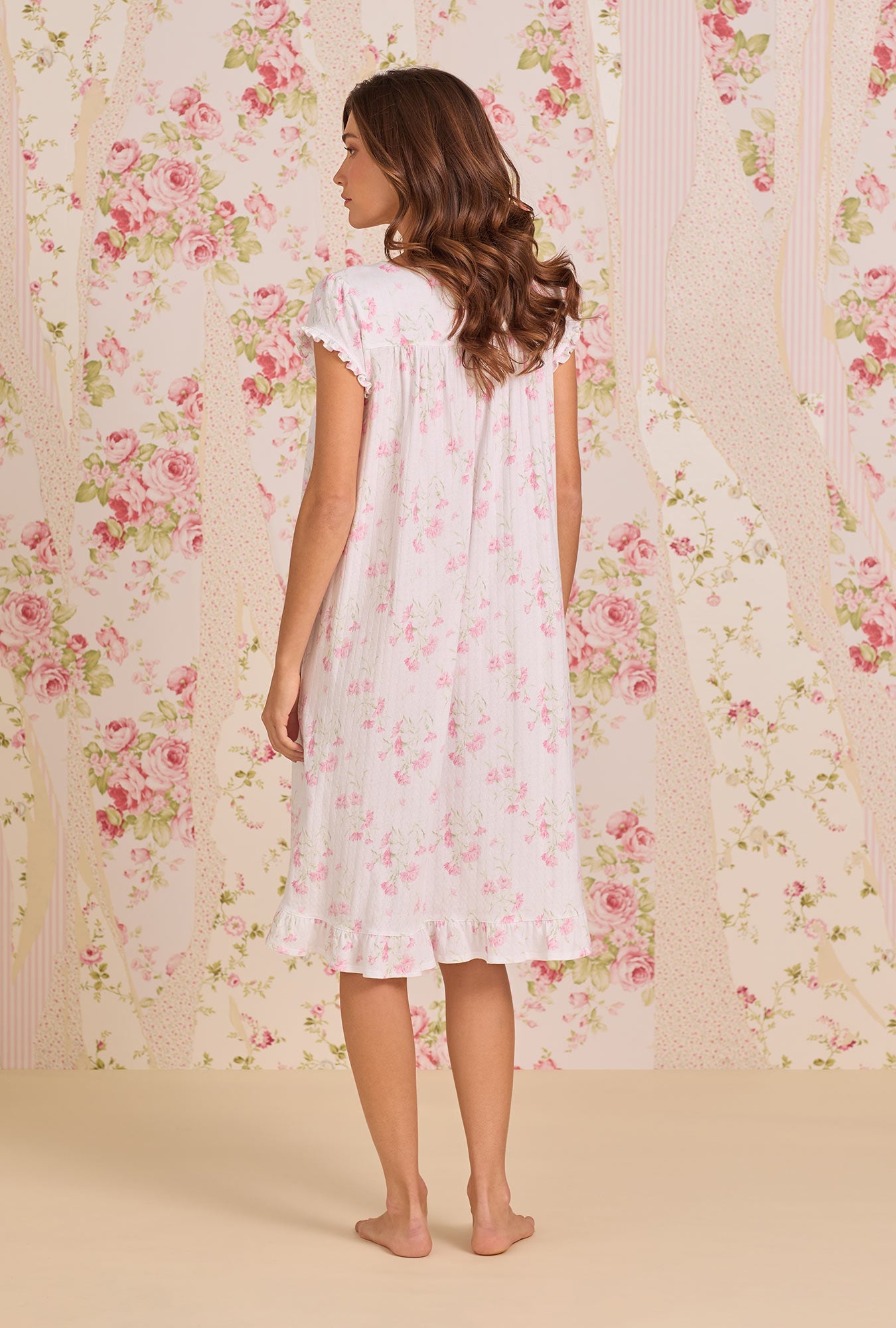 Eileen West Blush Carnation Cotton Pointelle Waltz Nightgown