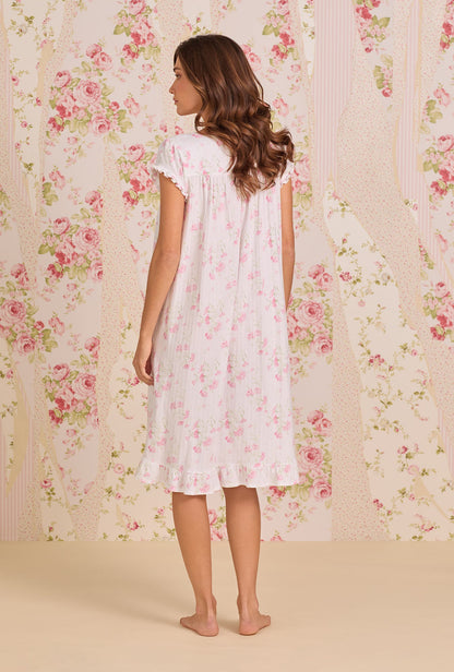 Eileen West Blush Carnation Cotton Pointelle Waltz Nightgown