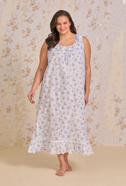 Eileen West The "Rosalie" Sonoma Garden Cotton Swiss Dot Ballet Nightgown
