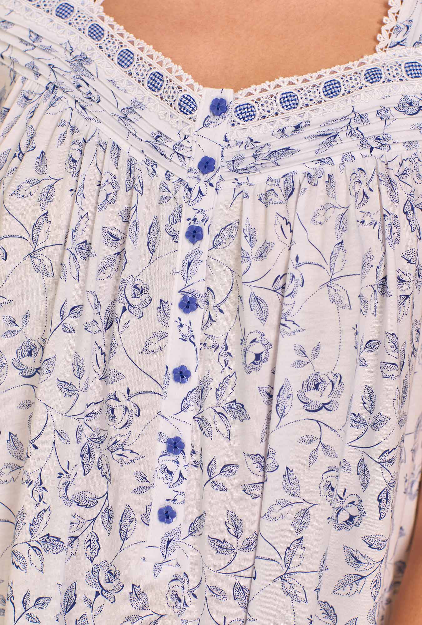Eileen West Heritage Rose Cotton Modal Cap Sleeve Waltz Nightgown