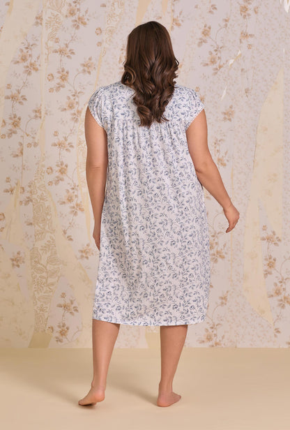 Eileen West Heritage Rose Cotton Modal Cap Sleeve Waltz Nightgown