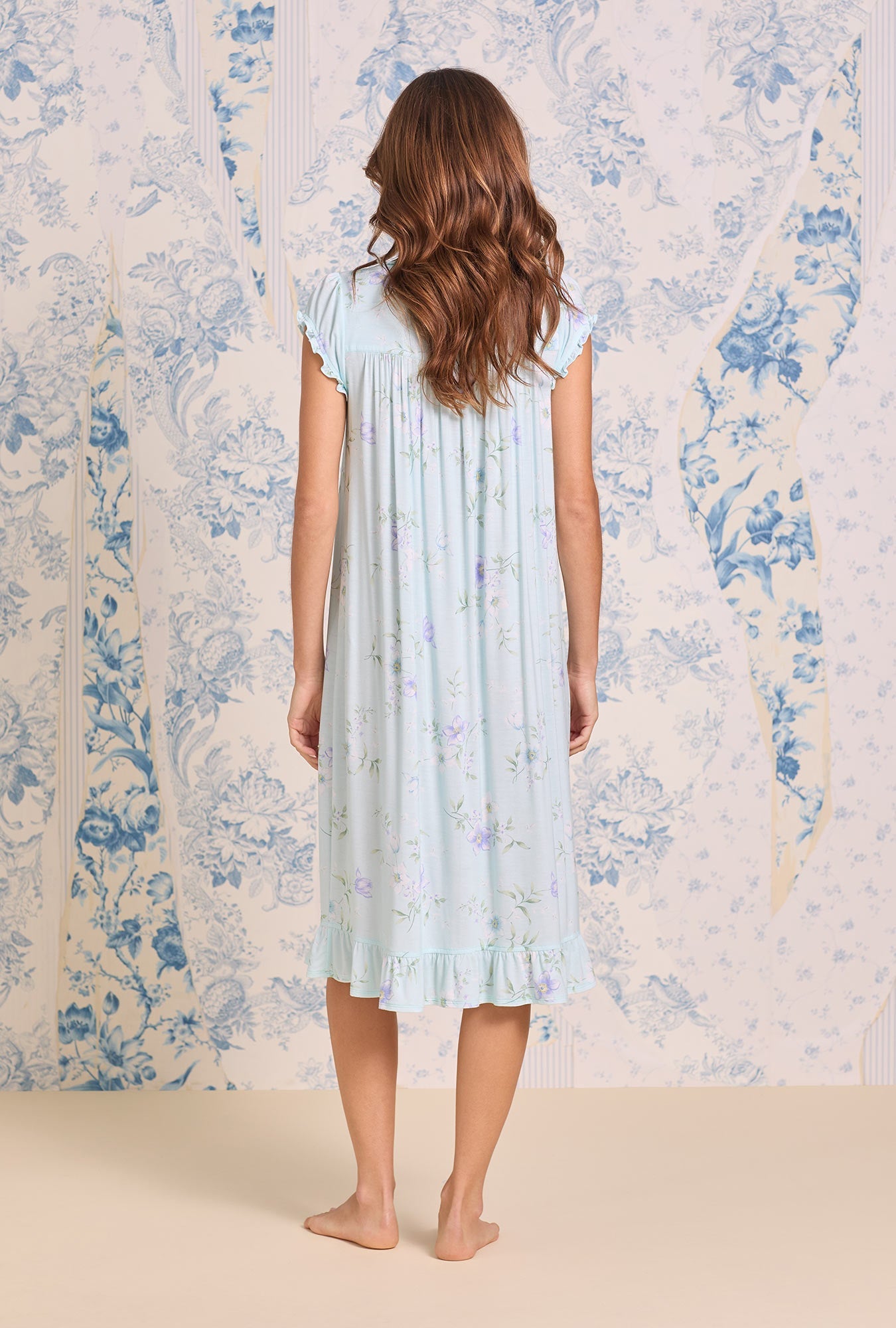 Eileen West Hellebore Floral Modal Cap Sleeve Waltz Nightgown