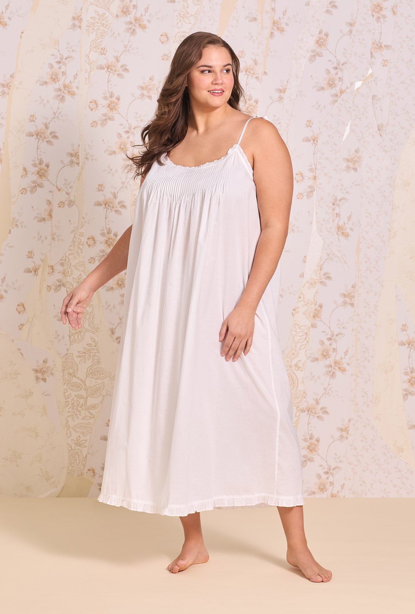 Eileen West The "Lucille" Iconic White Cotton Lawn Ballet Nightgown