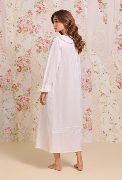 Eileen West The "Clara" Iconic White Cotton Lawn Nightdress