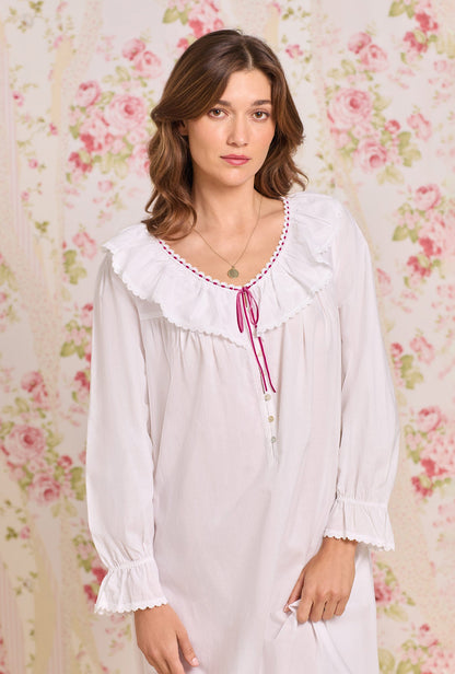 Eileen West The "Clara" Iconic White Cotton Lawn Nightdress
