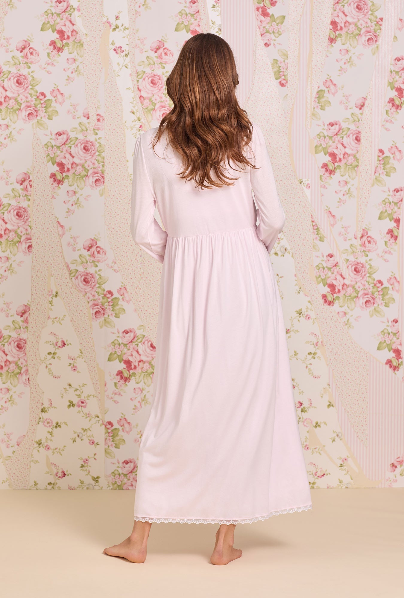 Eileen West Ballet Slipper Cotton Modal Button Front Robe