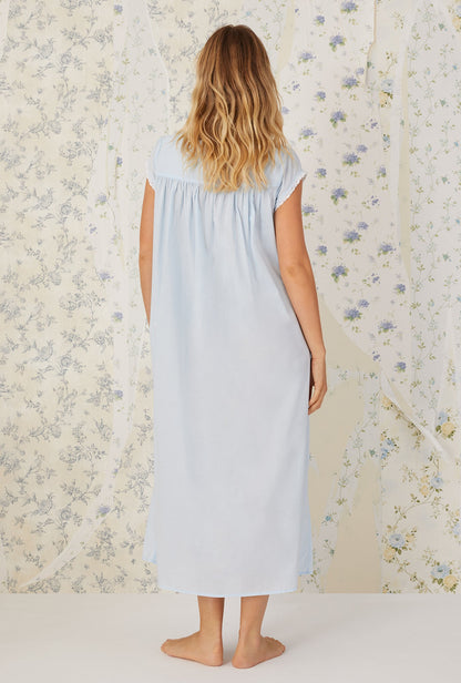 Eileen West Florentine Lace Cap Sleeve Gown