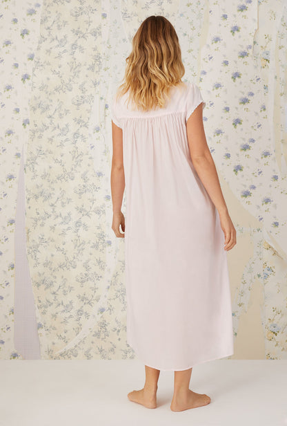 Eileen West Florentine Lace Cap Sleeve Gown