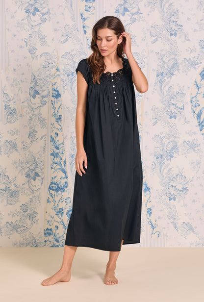 Eileen West Florentine Lace Cap Sleeve Gown