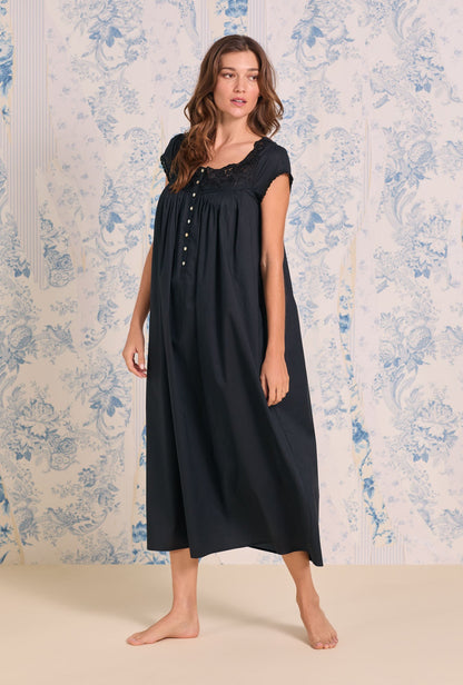 Eileen West Florentine Lace Cap Sleeve Gown