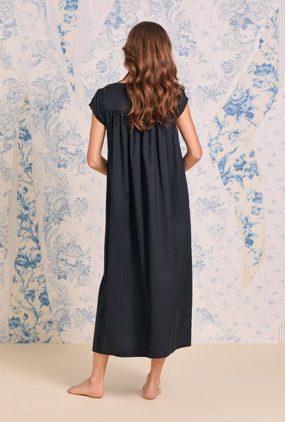 Eileen West Florentine Lace Cap Sleeve Gown