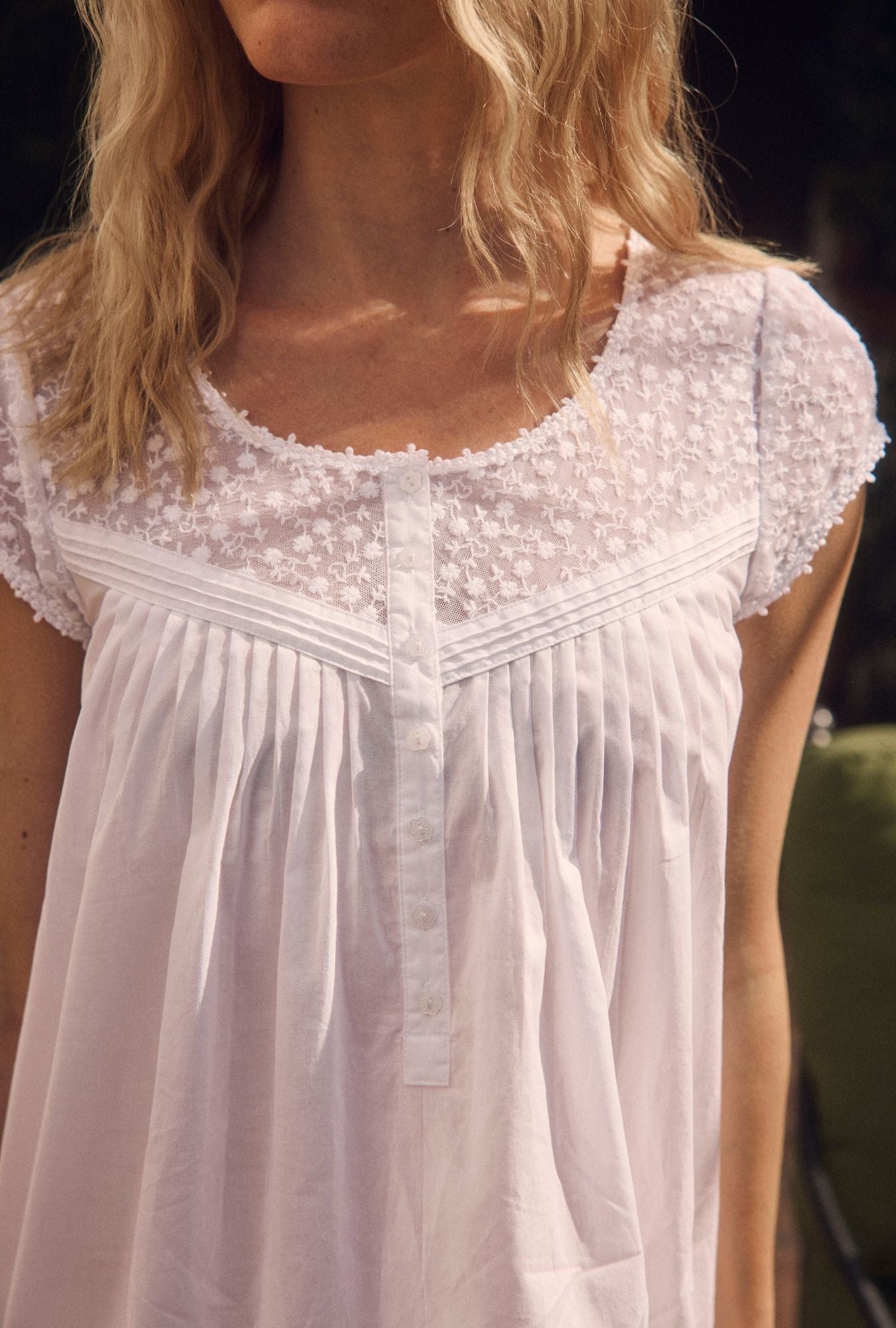 Eileen West Lace Daydream White Cotton Waltz Nightgown