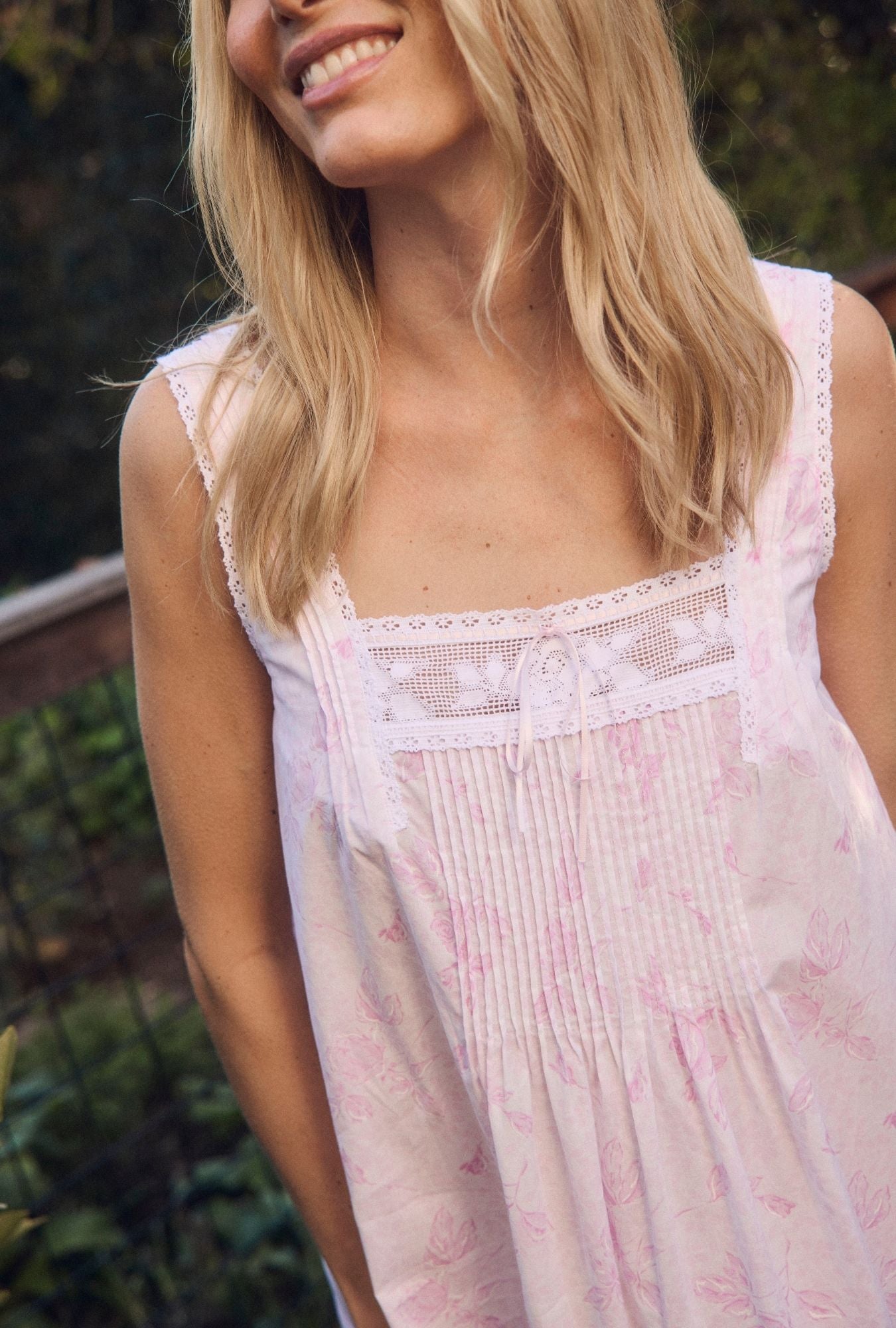 Eileen West The "Adrianna" Blush Rose Cotton Lawn Ballet Nightgown
