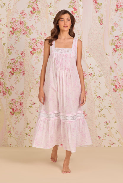 Eileen West The "Adrianna" Blush Rose Cotton Lawn Ballet Nightgown