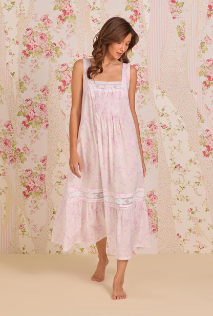 Eileen West The "Adrianna" Blush Rose Cotton Lawn Ballet Nightgown