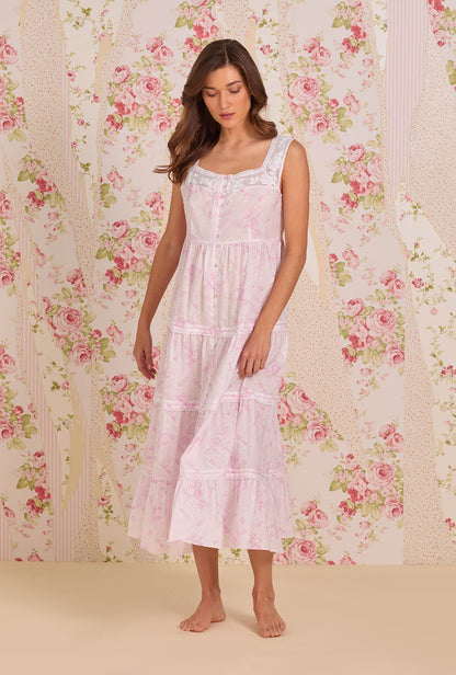 Eileen West The "Monica" Blush Rose Cotton Lawn Ballet Nightgown