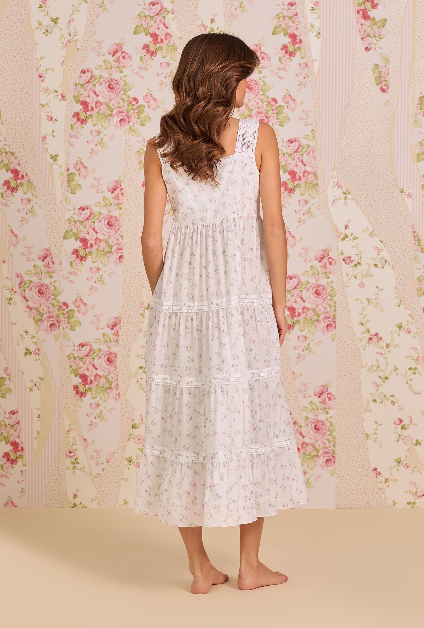 Eileen West The "Monica" Petite Rose Cotton Lawn Ballet Nightgown